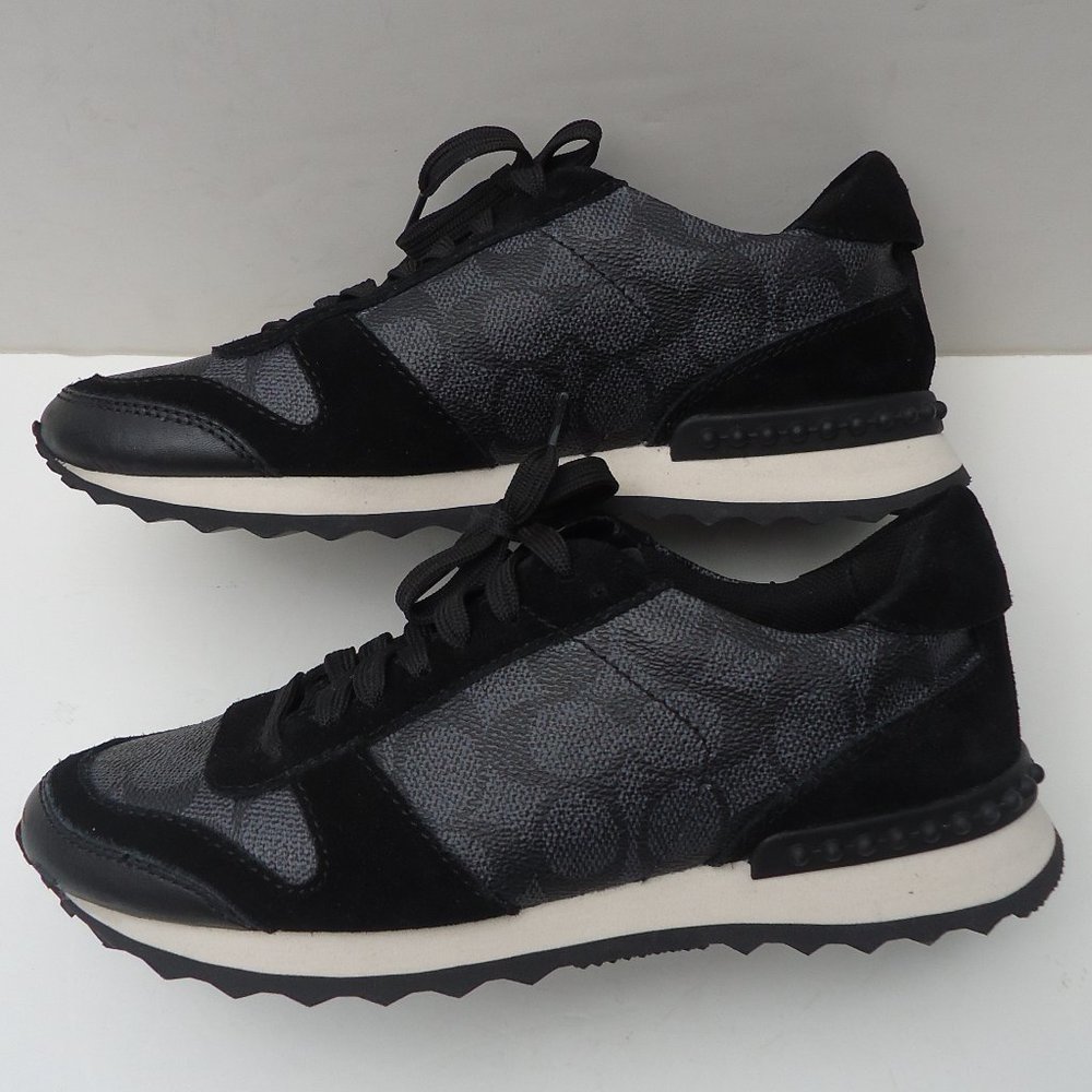 SIZE 6 B. COACH MoonLight ladies leather & suede sneakers shoes.